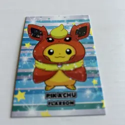 Pikachu Flareon poncho Pokemon Card - Image 2