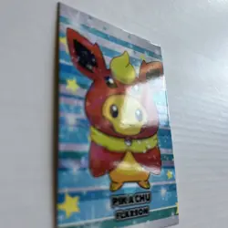 Pikachu Flareon poncho Pokemon Card - Image 3