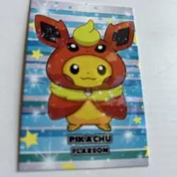 Pikachu Flareon poncho Pokemon Card - Image 4