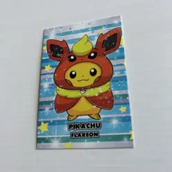 Pikachu Flareon poncho Pokemon Card - Image 5