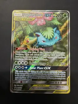 Pokemon: Sun and Moon Promo Venusaur & Snivy GX SM229 Holo, Near Mint! - Image 1