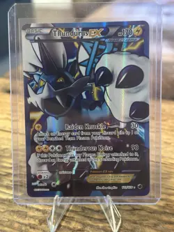 Pokemon TCG Thundurus EX 110/116 Plasma Freeze Holo Full Art Ultra Rare MP - Image 1