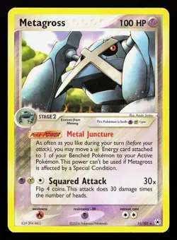 Metagross 11/101 Non-Holo Rare EX Hidden Legends Pokemon Card - Image 1