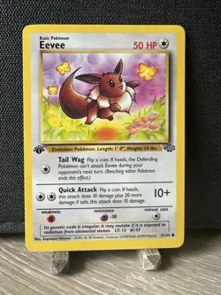 1st Edition Eevee 51/64 Jungle Set Rare Vintage 1999 Pokemon Card - NICE - Image 1