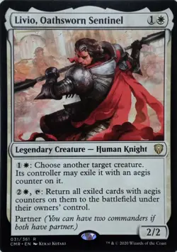 031/361 LIVIO, OATHSWORN SENTINEL RARE COMMANDER LEGENDS MTG CARD - Image 1
