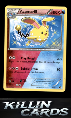 Azumarill 77/114 Pokemon Uncommon XY - Steam Siege Card NM - Image 1