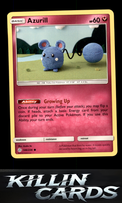 Azurill 146/236 Pokemon Common SM - Cosmic Eclipse Card NM - Image 1