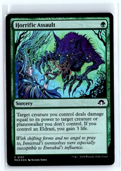 FOIL Horrific Assault Modern Horizons 3 - MTG Magic the Gathering Card - Image 1