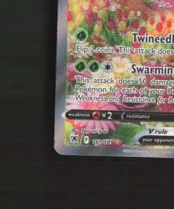 Beedrill V 161/189 Astral Radiance Full Art Ultra Rare Holo Pokemon Card DMG - Image 5