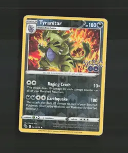 Tyranitar 043/078 Pokemon GO Reverse Holo Rare Pokemon Card DMG - Image 1