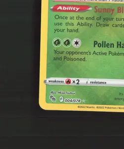 Radiant Venusaur 004/078 Pokemon GO Ultra Rare Holo Pokemon Card LP - Image 5