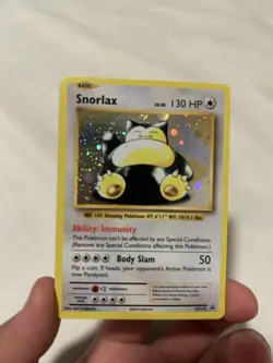 Snorlax XY179 XY Black Star Promo Holo Rare Pokemon Card LP Back Edge Wear - Image 1