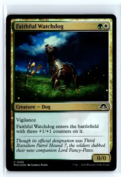 FOIL Faithful Watchdog Modern Horizons 3 - MTG Magic the Gathering Card - Image 1