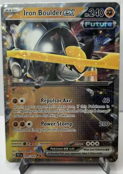 Pokemon TCG Iron Boulder EX 099/162 Temporal Forces Double Rare Holo Card - Image 1