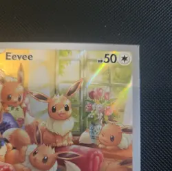 MISCUT Pokemon Eevee TCG Card Twilight Masquerade Holo Illustration Rare 188/167 - Image 2