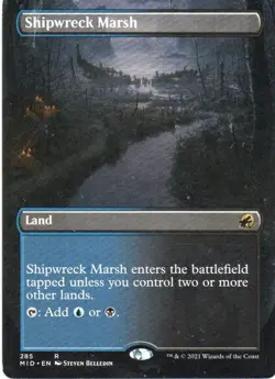 MTG: Innistrad: Midnight Hunt: Borderless Shipwreck Marsh: LP Condition - Image 1