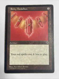 MTG Ruby Medallion Tempest Regular Rare Hp - Image 1