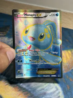 Manaphy EX Full Art 116/122 Holo Ultra Rare XY Breakpoint Pokemon TCG HP - Image 3