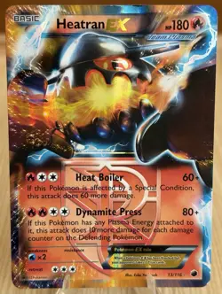 2013 Heatran EX 13/116 Ultra Rare Pokemon Plasma Freeze Team Plasma - Image 1