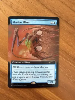 2022 MTG Magic the Gathering Secret Lair Drop Foil Shadow Sliver Extended Art - Image 1