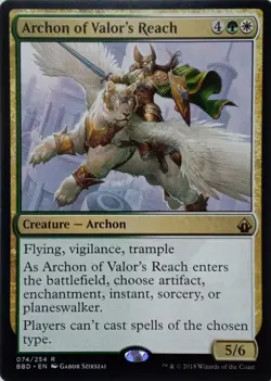 074/254 ARCHON OF VALOR'S REACH RARE BATTLEBOND MTG CARD - Image 1