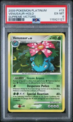 2009 POKEMON PLATINUM SUPREME VICTORS #13 VENUSAUR-HOLO PSA 6 - Image 1