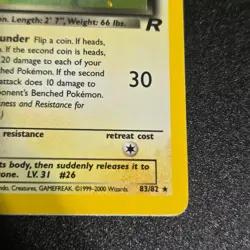 Pokemon TCG First Edition Team Rocket Dark Raichu (83/82) Lightly Played Holo - Image 4
