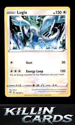 Lugia 140/189 Pokemon Rare SWSH03: Darkness Ablaze Card NM - Image 1