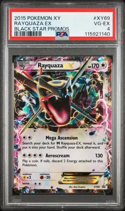 2015 POKEMON XY BLACK STAR PROMOS #XY69 RAYQUAZA EX PSA 4 - Image 1