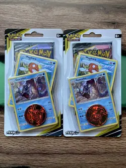 Rare Sealed Pokemon Sun & Moon TEAM UP Gyarados Checklane Blisters (2) - Image 1