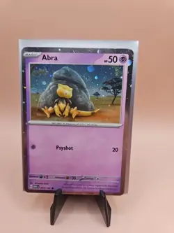 Pokemon 151 Abra 063/165 Cosmos Holo Promo SV HD GALAXY SWIRL - Image 1