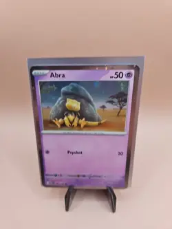 Pokemon 151 Abra 063/165 Cosmos Holo Promo SV HD GALAXY SWIRL - Image 2