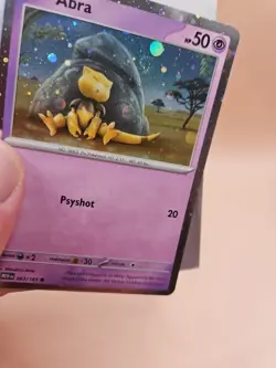 Pokemon 151 Abra 063/165 Cosmos Holo Promo SV HD GALAXY SWIRL - Image 5