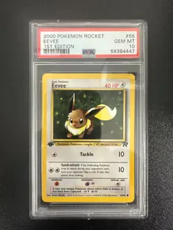 PSA 10 GEM MINT Eevee 1st Edition Team Rocket WOTC Pokemon 55/82 - Image 1