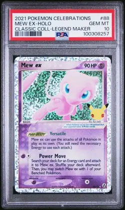 PSA 10 GEM MINT Mew EX Celebrations Classic Collection Pokemon 88/92 - Image 1