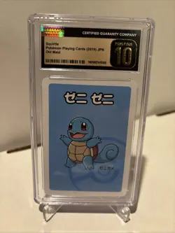CGC Pristine 10 Squirtle Old Maid 2019 Japanese Pokemon Card - Image 1