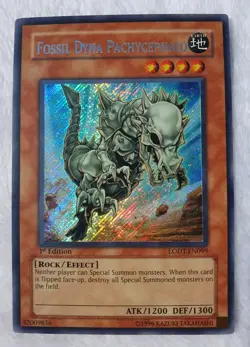 Yugioh 1x Fossil Dyna Pachycephalo 1st Edition NM/LP LODT-EN099 Secret Rare - Image 1