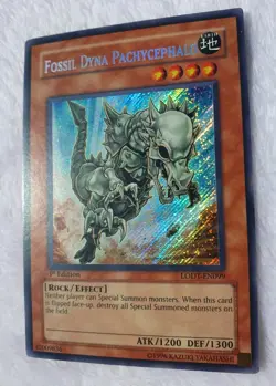 Yugioh 1x Fossil Dyna Pachycephalo 1st Edition NM/LP LODT-EN099 Secret Rare - Image 2