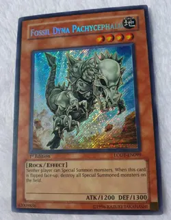 Yugioh 1x Fossil Dyna Pachycephalo 1st Edition NM/LP LODT-EN099 Secret Rare - Image 4