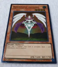 Yugioh 1x Bountiful Artemis OP01-EN001 Ultimate Rare NM - Image 5
