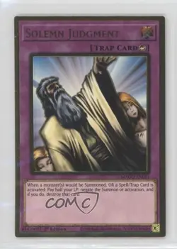 Solemn Judgment 1st Ed. YuGiOh Gold Series: Maximum Gold #MAGO-EN051 04qn - Image 1