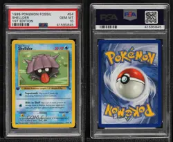 Shellder 1st Ed. Pokemon Fossil PSA 10 GEM MT 1999 0n64 - Image 3