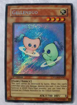 Yugioh 1x Gellenduo STON-EN067 Secret Rare 1st Edition NM - Image 2