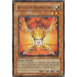 YUGIOH Herald of Orange Light TDGS-EN082 1st edition Rare Light-played LP - Image 1