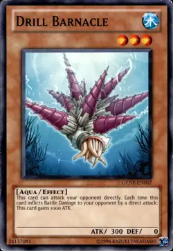 YUGIOH 3x Drill Barnacle GENF-EN007 1st edition Near-Mint NM x 3 - Image 1
