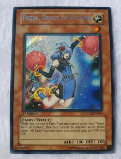 Yugioh 1x Freya, Spirit of Victory STON-EN064 1st Edition Secret Rare NM - Image 1