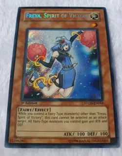 Yugioh 1x Freya, Spirit of Victory STON-EN064 1st Edition Secret Rare NM - Image 4