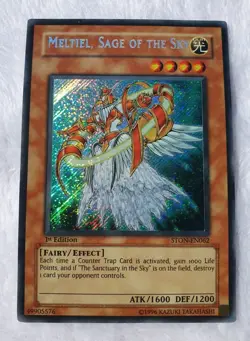 Yugioh 1x Meltiel, Sage of the Sky STON-EN062 1st edition Secret Rare Near Mint - Image 1
