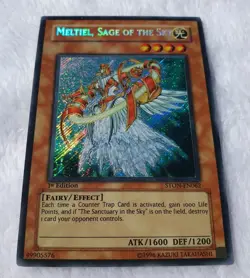 Yugioh 1x Meltiel, Sage of the Sky STON-EN062 1st edition Secret Rare Near Mint - Image 2