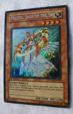 Yugioh 1x Meltiel, Sage of the Sky STON-EN062 1st edition Secret Rare Near Mint - Image 3
